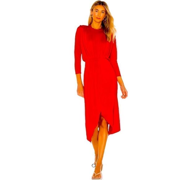 We Are HAH Ruche Ruched Red Dress Size Small Revolve NWT - Picture 4 of 14